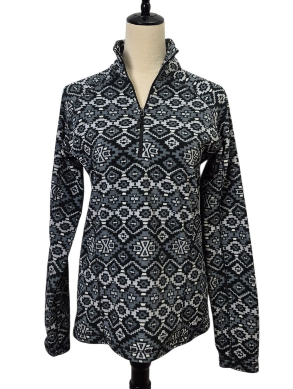 NWOT Marmot Women's Rocklin 1/4 Zip Aztec Print Fleece Pullover M Outdoor Gorp